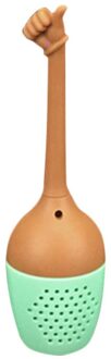 Theezeefje Grappig Hand Gebaren Thee Zetgroep Theezeefje Fda Siliconen Loose Leaf Herbal Spice Houder Thee Brouwen Gereedschap Good