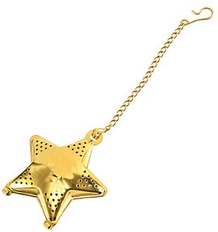 Theezeefje Thee Set Ster Shapepractical Snap Rvs Mesh Tea Ball Zetgroep Theezeefje Hoge Temperatuur Weerstand C50 goud