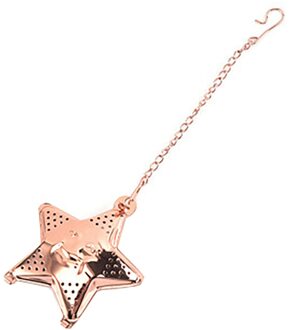 Theezeefje Thee Set Ster Shapepractical Snap Rvs Mesh Tea Ball Zetgroep Theezeefje Hoge Temperatuur Weerstand C50 roos goud