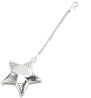 Theezeefje Thee Set Ster Shapepractical Snap Rvs Mesh Tea Ball Zetgroep Theezeefje Hoge Temperatuur Weerstand C50 zilver