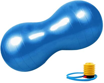 Therapie Bal Pinda Capsule Yoga Bal Voor Balans Oefening Fitness Massage Pijnbestrijding Coördineren Ontwikkeling Met Inflator Blauw