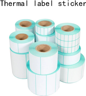 Thermal Label barcode Sticker, 40mm Core, 1 Roll , Width 20mm ~100mm, Waterproof PrintTop Thermal Paper thermal printer