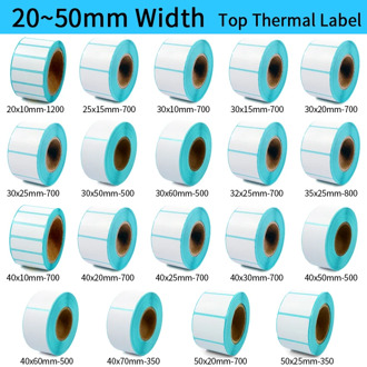 Thermal Label barcode Sticker, 40mm Core, 1 Roll , Width 20mm ~50mm, Top Thermal Paper Adhesive Stickers Zebra Godex Compatible