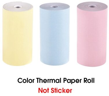 Thermisch Label Papier Met Zelfklevende Printable Sticker Papierrol Direct 57*30Mm (2.17 * 1.18in) voor Peripage A6 Pocket kleur 3 Rolls