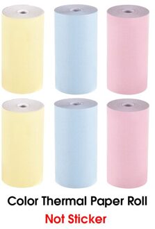 Thermisch Papier 57*30Mm Label Afdrukken Voor Peripage A6 Pocket Thermische Printer Voor Mini Foto Printer kleur 6 Rolls