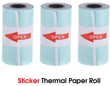 Thermisch Papier 57*30Mm Label Afdrukken Voor Peripage A6 Pocket Thermische Printer Voor Mini Foto Printer sticker 3 Rolls