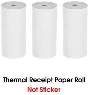 Thermisch Papier 57*30Mm Label Afdrukken Voor Peripage A6 Pocket Thermische Printer Voor Mini Foto Printer wit 3 Rolls