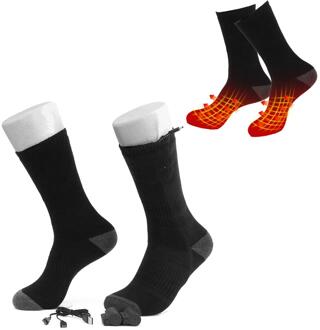 Thermische Katoen Verwarmde Sokken Sport Ski Sokken Winter Oplaadbare Lithium Batterij 3-Temperatuur Niveaus Sokken Voet Warmer Voor Vrouwen