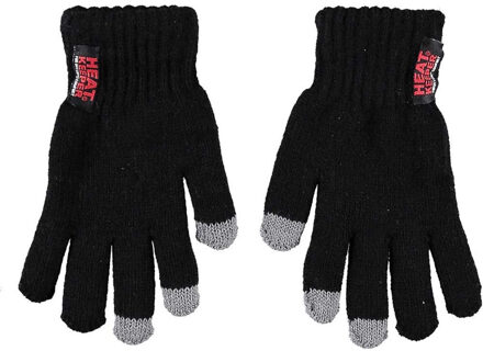 Thermo handschoenen voor kinderen zwart met touch tip - Wintersport kleding - Thermokleding - Smartphone compatible - Touch handschoen - Touchscreen vinger 5-8 jaar