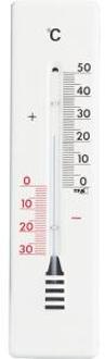Thermometer binnen / buiten wit 22 cm