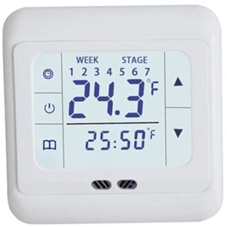 Thermoregulator Touch Screen Verwarming Thermostaat Voor Warme Vloer Elektrische Verwarming Systeem Temperatuur Controller Met Kid Slot