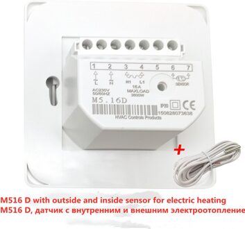 Thermoregulator Voor Vloer Elektrische Kamerthermostaat Handmatige Warme Vloer Kabel Gebruik Termostat 220V 16A Temperatuur Controller 16A electric2