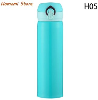Thermos Beker Roestvrij Staal Effen Kleur Dubbele Muur Geïsoleerde Thermoskan Koffie Mok Reizen Drink Fles Home Office Thermocup blauw