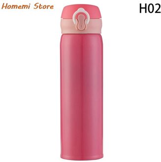 Thermos Beker Roestvrij Staal Effen Kleur Dubbele Muur Geïsoleerde Thermoskan Koffie Mok Reizen Drink Fles Home Office Thermocup roos rood