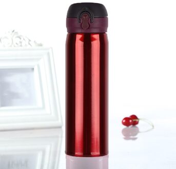 Thermos Beker Roestvrij Staal Thermo Mok Voor Thee Geïsoleerde Thermos Coffee Cup Termal Mok Auto Thermo Kopjes Thermoskan Rood