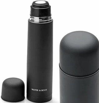Thermos black stainless steel 750 ml met/flask Mayer & Boch 25891