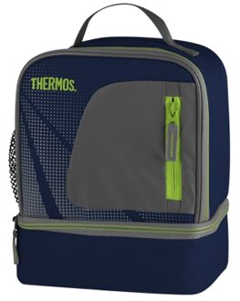 Thermos Lunchtas - blauw - koelbox - 19 x 23 cm - 2 vakken