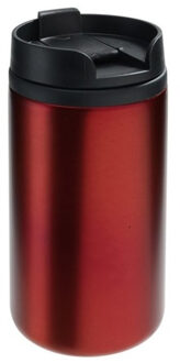 Thermos/warmhoudbeker Koffie To Go - rood - 290 ml - dubbelwandig - Thermosbeker