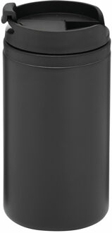 Thermos/warmhoudbeker Koffie To Go - zwart - 290 ml - dubbelwandig - Thermosbeker