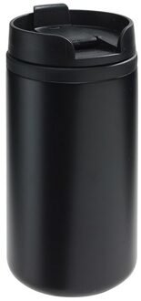 Thermos/warmhoudbeker Koffie To Go - zwart - 290 ml - dubbelwandig - Thermosbeker