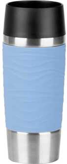Thermosbeker Travel Mug Waves Blauw 360 ml Zilverkleurig