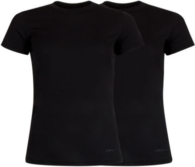 Thermoshirt korte mouw (2-Pack) - Sportshirt - Dames - Maat L - Zwart