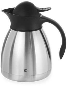 Thermoskan Zwart 1 liter Zilverkleurig