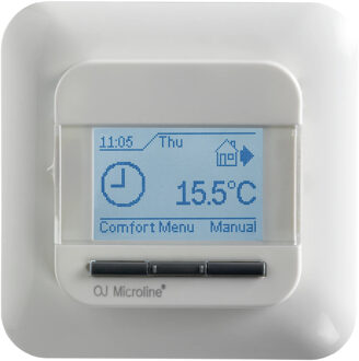 Thermostaat BWS Atlas voor Infraroodpaneel Solo Bedraad Wit Wit Chroom