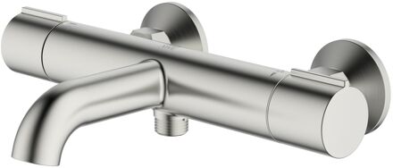 Thermostatische Badkraan Cato - Geborsteld Staal - 15 Cm