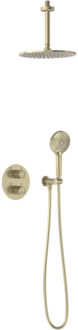 Thermostatische Inbouwdoucheset Plafond MAY Inbouw Geborsteld Mat Goud Pvd