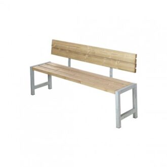 ThermoWood® Picknickbank Met Rugleuning Modern Black