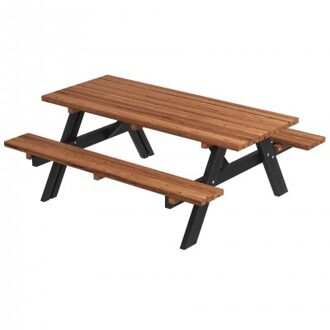 ThermoWood® Picknicktafel Zwart Onderstel Black
