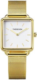 THESEVEN Stijlvolle Boxy Womens Horloge Stijlvolle Dames Vierkante Gouden Horloges Relogio Feminino