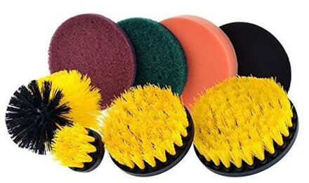 THGS 8-Pack Elektrische Boor Borstel Accuboormachine Scrub Pads Grout Power Scrubber Schoonmaak Zwembad Borstel Bad Huis Super absorberende