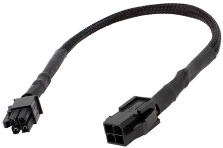 Thgs Mouwen Atx 4 Pin P4 Mannelijke Atx P4 Vrouwelijke Cpu Power Verlengkabel Zwart