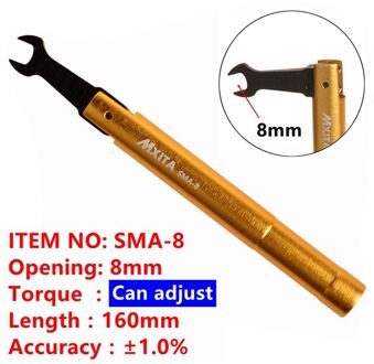 THGS Mxita SMA momentsleutel RF connector opening 8MM electrommunication Coax Adapter converter Straight verguld spanner