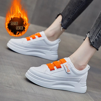 Thick Bottom Plus Velvet Women Sneakers Cold Protection Keep Warm Women Casual Shoes Outdoor Non-slip Little White Shoes Women