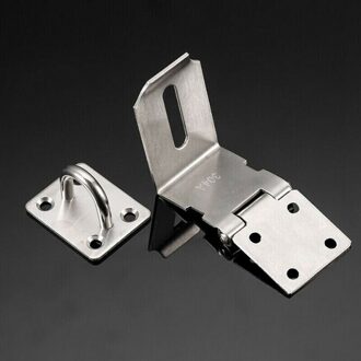 Thickened 90 Degree Right Angle Lock Door Buckle Stainless Steel Padlock Hasp Door Safety For Warehouses, Doors, Sliding Doors 5 inches