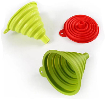 thickened food-grade silicone collapsible telescopic funnel pour liquid canning oil leak suitable for kitchen tools