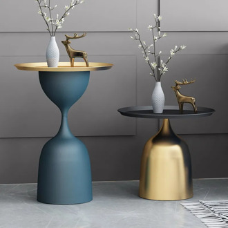 Thickened metal tray Nordic creative side table solid metal support ins simple modern living room sofa small tea table side cabi