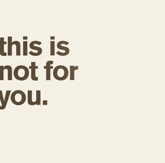 This Is Not For You - Matthew Bourne