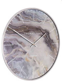 Thomas Kent Wandklok Oyster 40 X 4 Cm Staal Paars/zilver