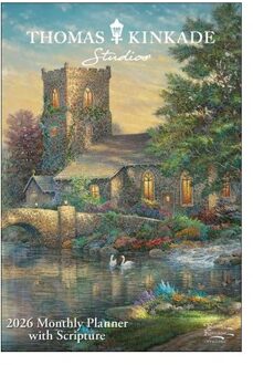 Thomas Kinkade Studios 2026 Monthly Pocket Planner Calendar With Scripture - Thomas Kinkade