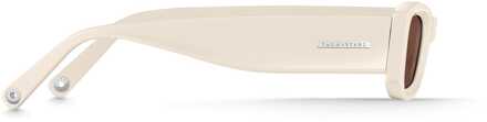 Thomas Sabo Kim Slim Rechthoekige Zonnebril voor dames in Crème - One Size