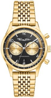 Thomas Sabo Rebel at Heart Chronograaf Goud Zwart Horloge Thomas Sabo , Yellow , Heren - ONE Size