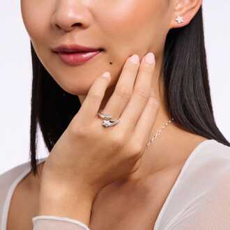 Thomas Sabo ring voor dames met stenen in Zilver
