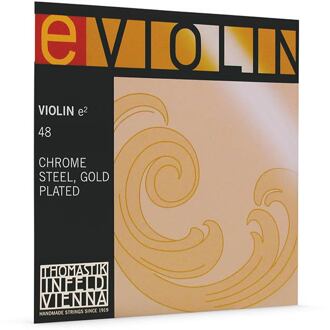 Thomastik Infeld TH-48M vioolsnaar E-1 4/4 vioolsnaar E-1 4/4, medium, chromesteel, verguld