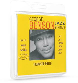 Thomastik Infeld THGB-112 snarenset voor elektrisch gitaar snarenset voor elektrisch gitaar, nickel flatwound, 012-016-020-028-039-053