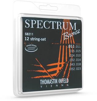 Thomastik Infeld THSB-211 snarenset voor akoestisch gitaar 12-snarig snarenset voor akoestisch gitaar 12-snarig, bronze roundwound, 011