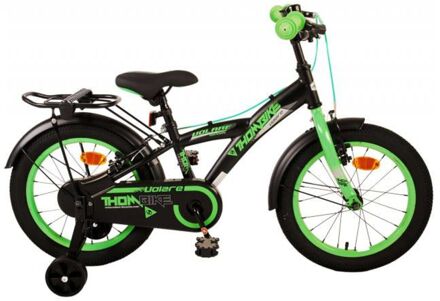 Thombike Kinderfiets - 16 inch - Zwart Groen - Twee Handremmen